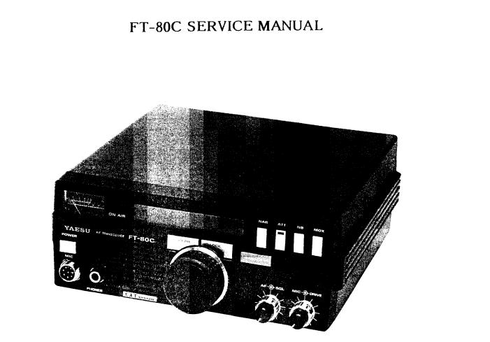 Manual de servicio de Yaesu FT-80c